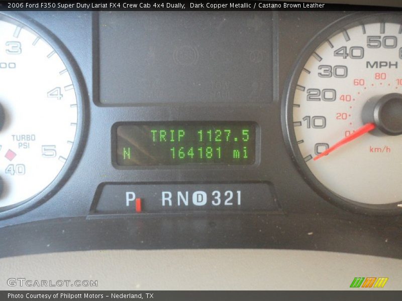 Dark Copper Metallic / Castano Brown Leather 2006 Ford F350 Super Duty Lariat FX4 Crew Cab 4x4 Dually