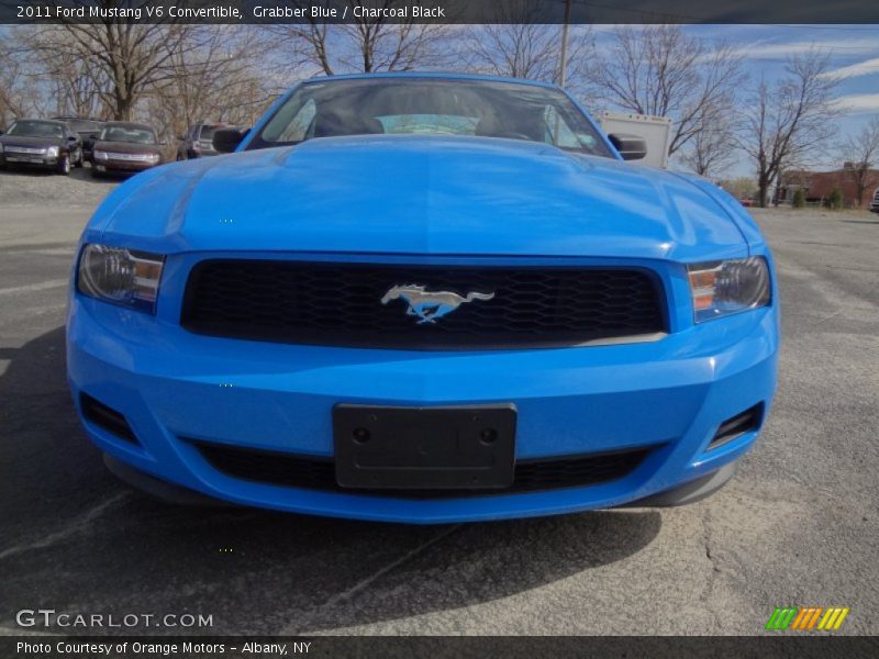Grabber Blue / Charcoal Black 2011 Ford Mustang V6 Convertible