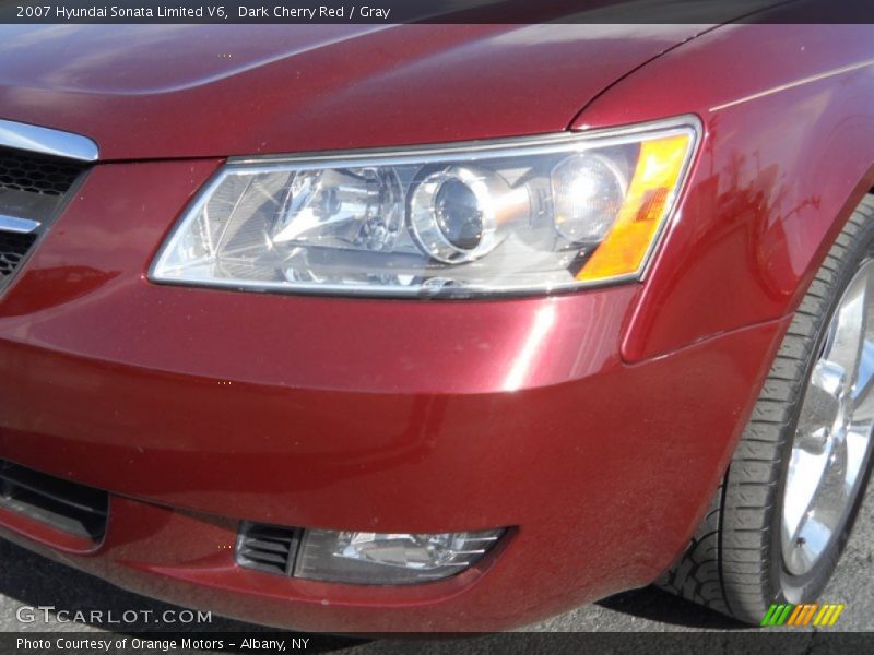 Dark Cherry Red / Gray 2007 Hyundai Sonata Limited V6
