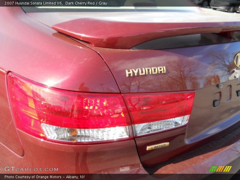 Dark Cherry Red / Gray 2007 Hyundai Sonata Limited V6