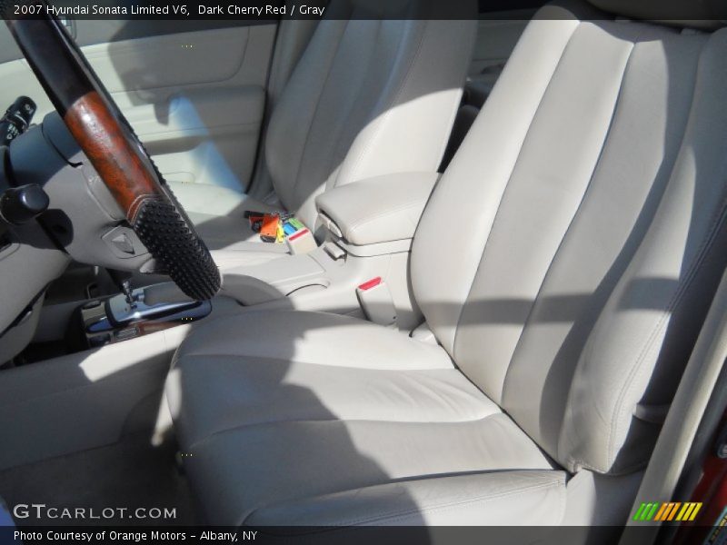 Dark Cherry Red / Gray 2007 Hyundai Sonata Limited V6