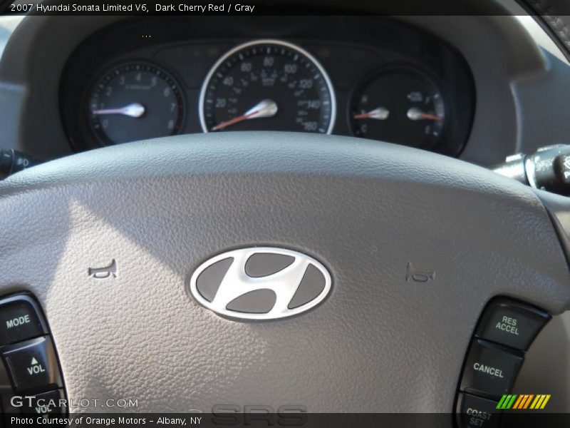 Dark Cherry Red / Gray 2007 Hyundai Sonata Limited V6