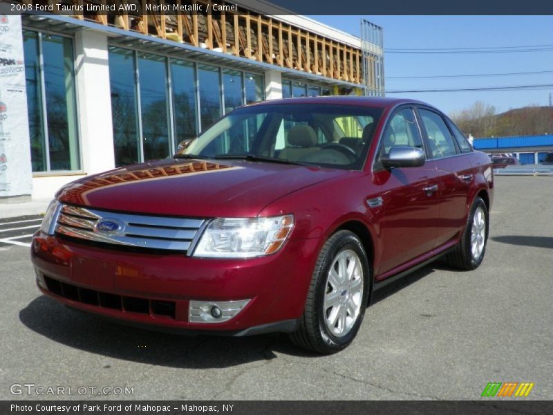 Merlot Metallic / Camel 2008 Ford Taurus Limited AWD