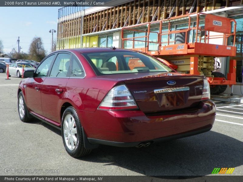 Merlot Metallic / Camel 2008 Ford Taurus Limited AWD