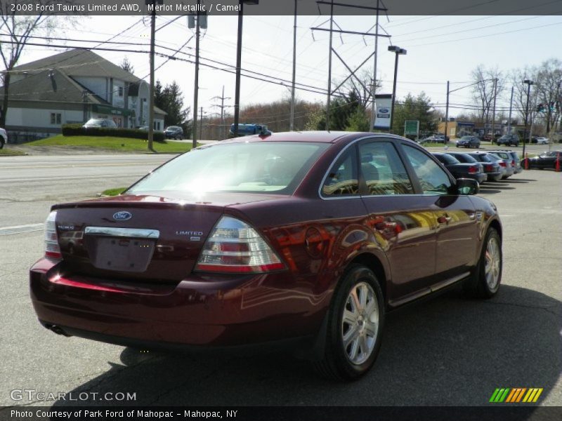 Merlot Metallic / Camel 2008 Ford Taurus Limited AWD