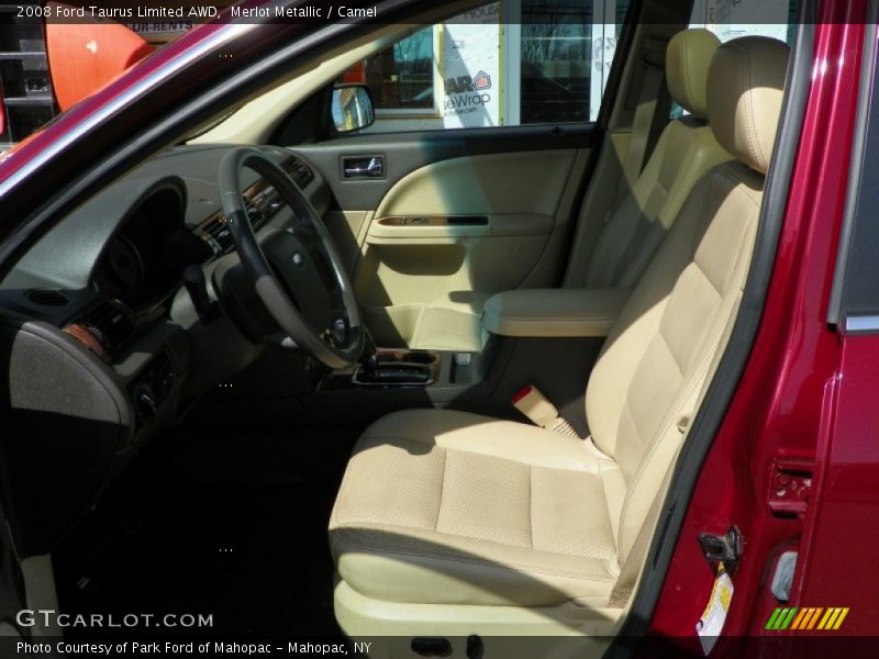 Merlot Metallic / Camel 2008 Ford Taurus Limited AWD