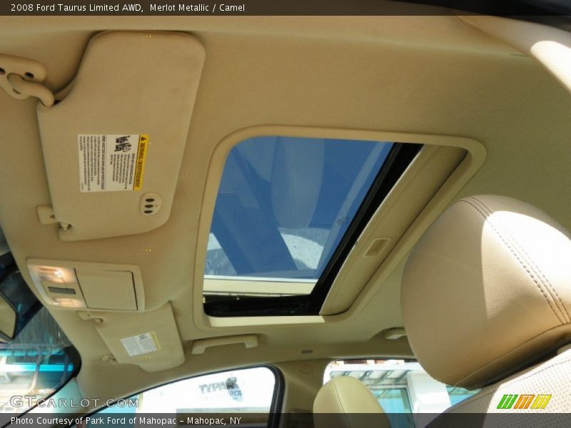 Merlot Metallic / Camel 2008 Ford Taurus Limited AWD