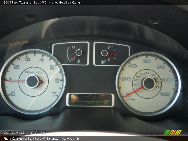 Merlot Metallic / Camel 2008 Ford Taurus Limited AWD