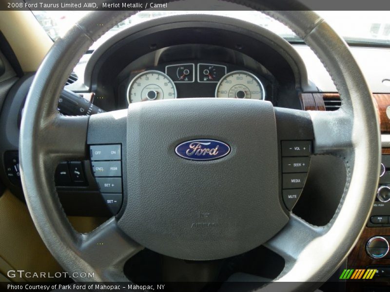 Merlot Metallic / Camel 2008 Ford Taurus Limited AWD