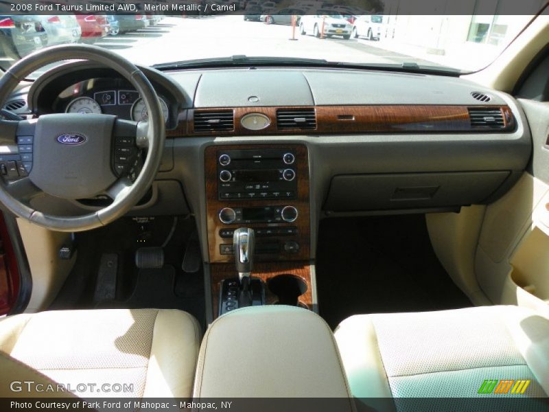 Merlot Metallic / Camel 2008 Ford Taurus Limited AWD