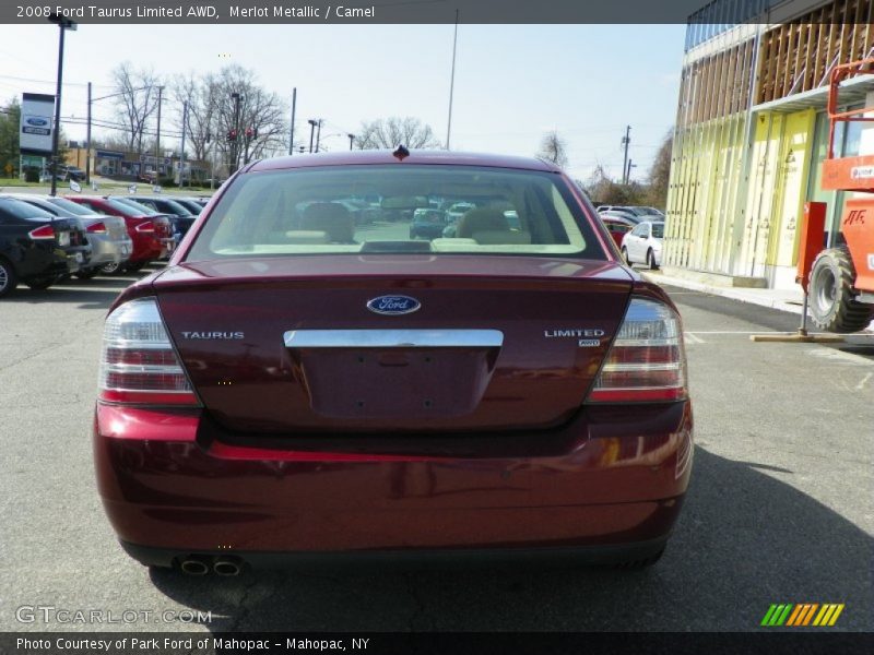 Merlot Metallic / Camel 2008 Ford Taurus Limited AWD