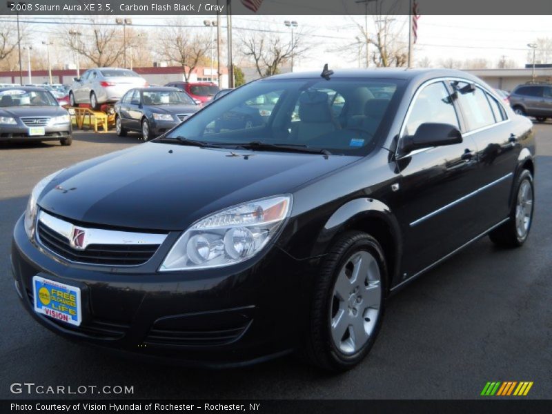 Carbon Flash Black / Gray 2008 Saturn Aura XE 3.5