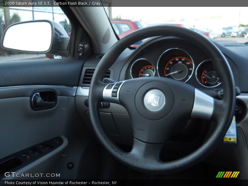 Carbon Flash Black / Gray 2008 Saturn Aura XE 3.5