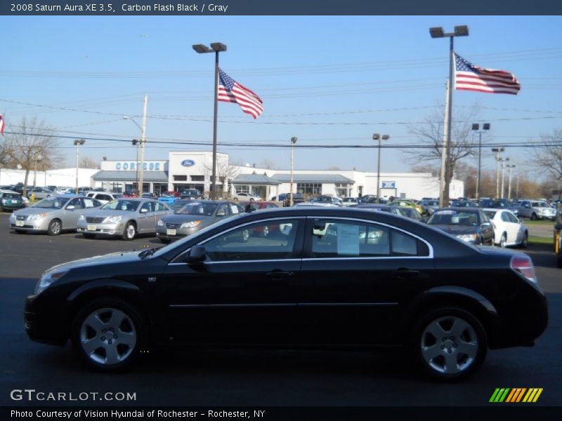 Carbon Flash Black / Gray 2008 Saturn Aura XE 3.5