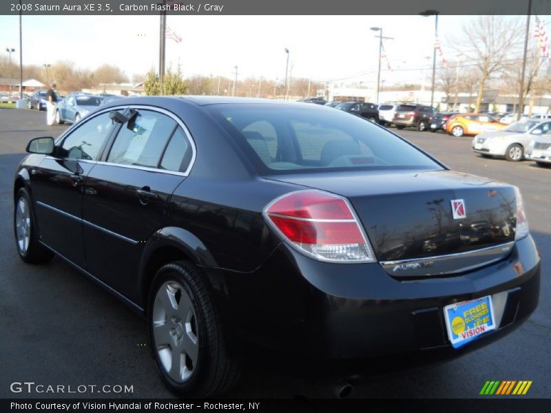 Carbon Flash Black / Gray 2008 Saturn Aura XE 3.5