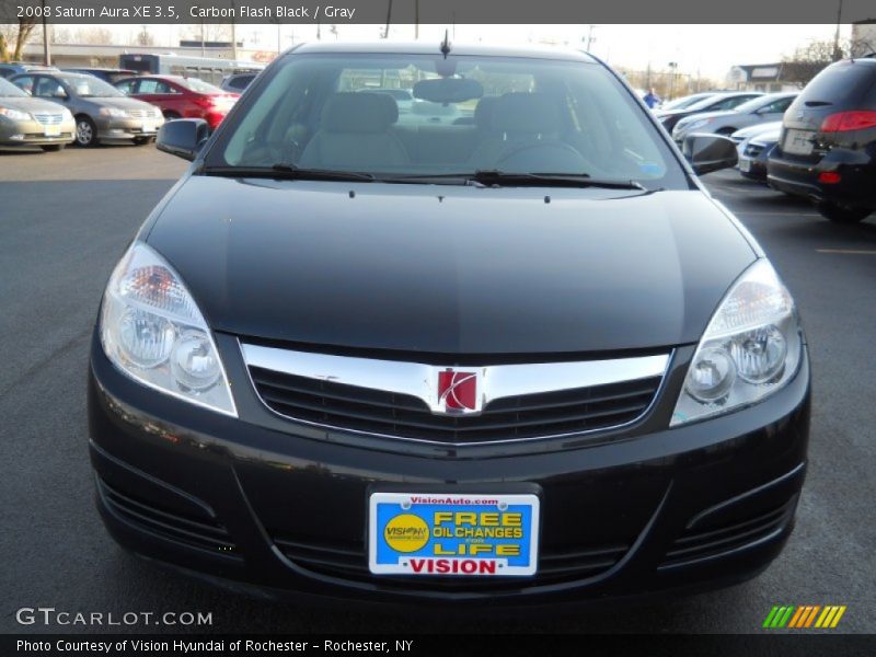 Carbon Flash Black / Gray 2008 Saturn Aura XE 3.5