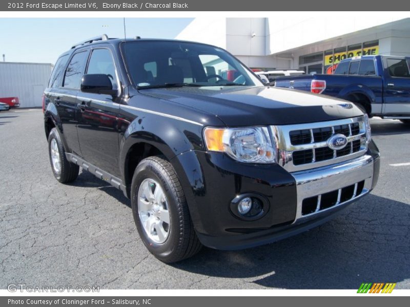 Ebony Black / Charcoal Black 2012 Ford Escape Limited V6