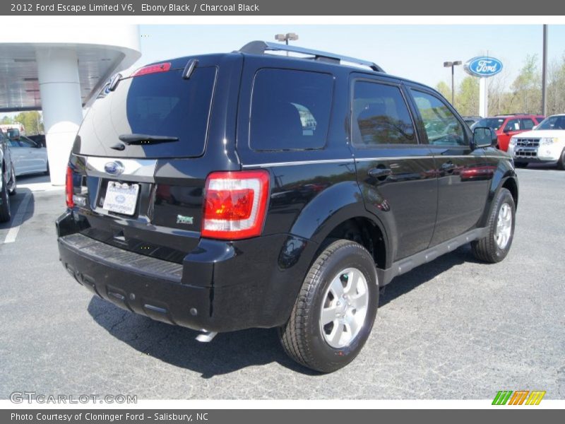 Ebony Black / Charcoal Black 2012 Ford Escape Limited V6