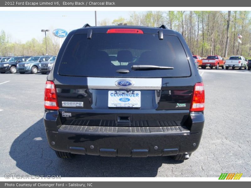 Ebony Black / Charcoal Black 2012 Ford Escape Limited V6