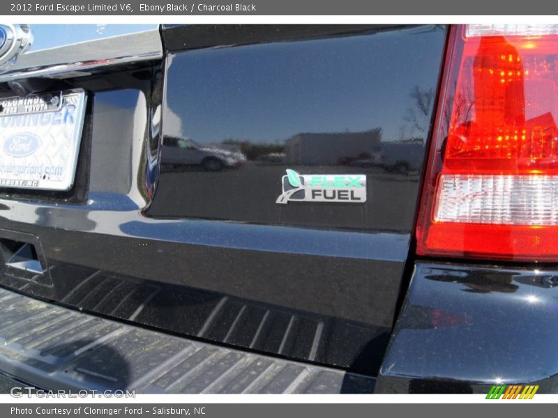 Ebony Black / Charcoal Black 2012 Ford Escape Limited V6