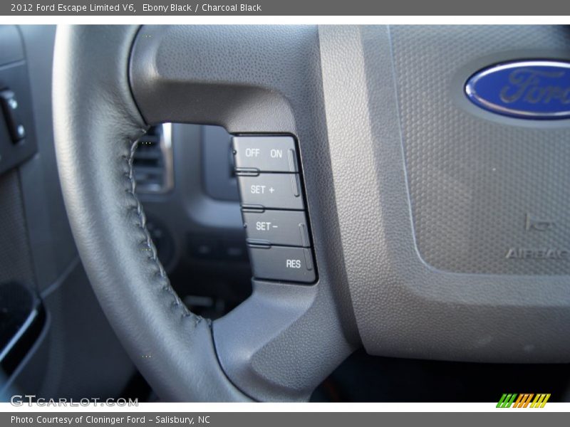 Ebony Black / Charcoal Black 2012 Ford Escape Limited V6