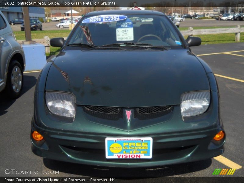 Polo Green Metallic / Graphite 2002 Pontiac Sunfire SE Coupe