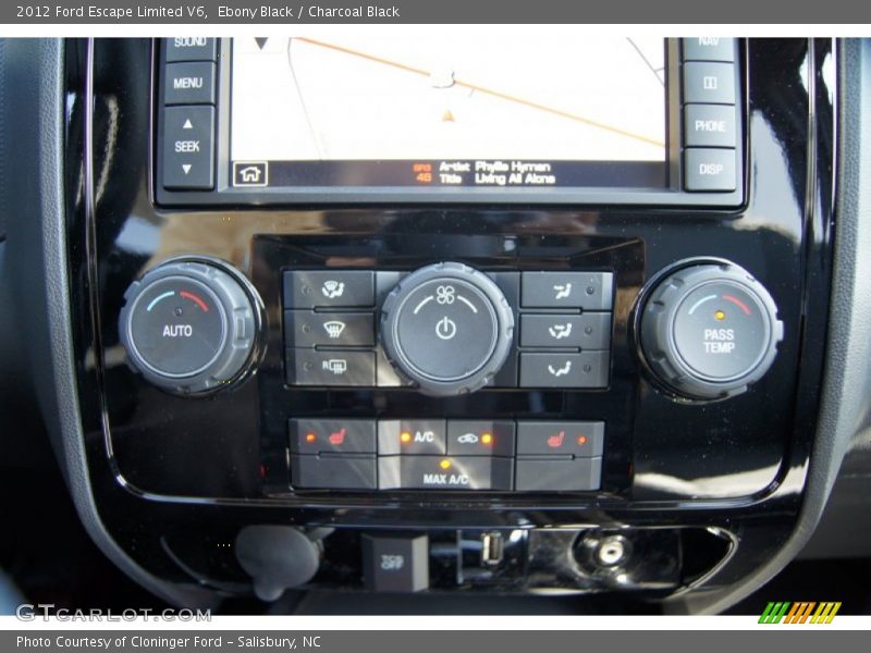 Ebony Black / Charcoal Black 2012 Ford Escape Limited V6