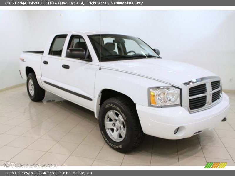 Bright White / Medium Slate Gray 2006 Dodge Dakota SLT TRX4 Quad Cab 4x4