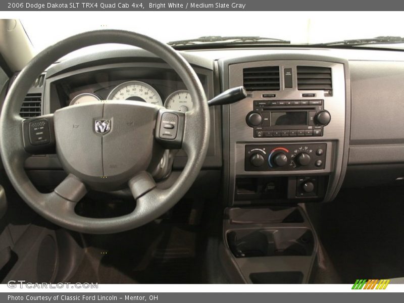 Bright White / Medium Slate Gray 2006 Dodge Dakota SLT TRX4 Quad Cab 4x4