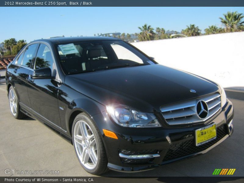 Black / Black 2012 Mercedes-Benz C 250 Sport