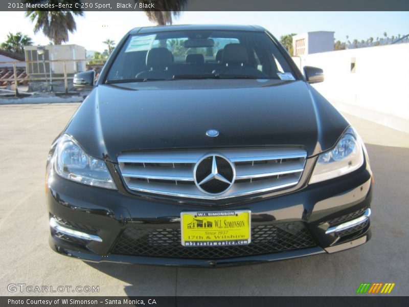 Black / Black 2012 Mercedes-Benz C 250 Sport