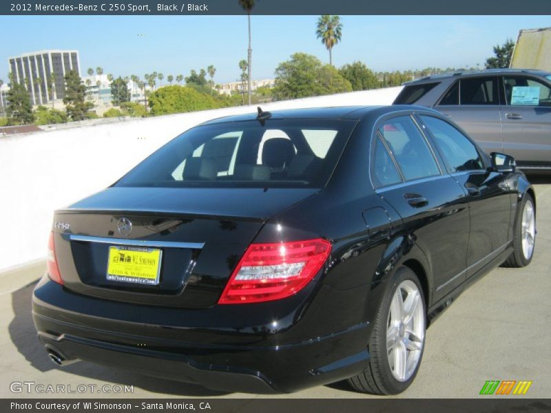 Black / Black 2012 Mercedes-Benz C 250 Sport