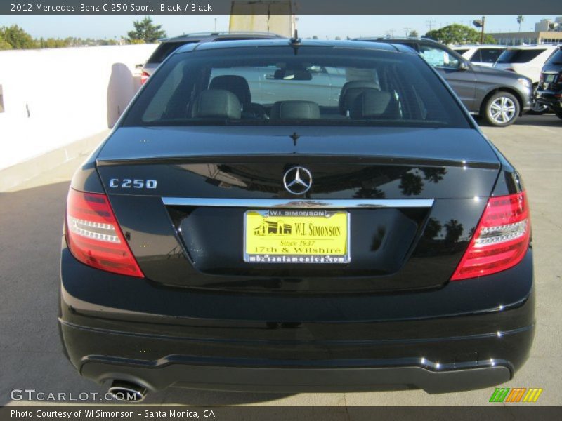 Black / Black 2012 Mercedes-Benz C 250 Sport