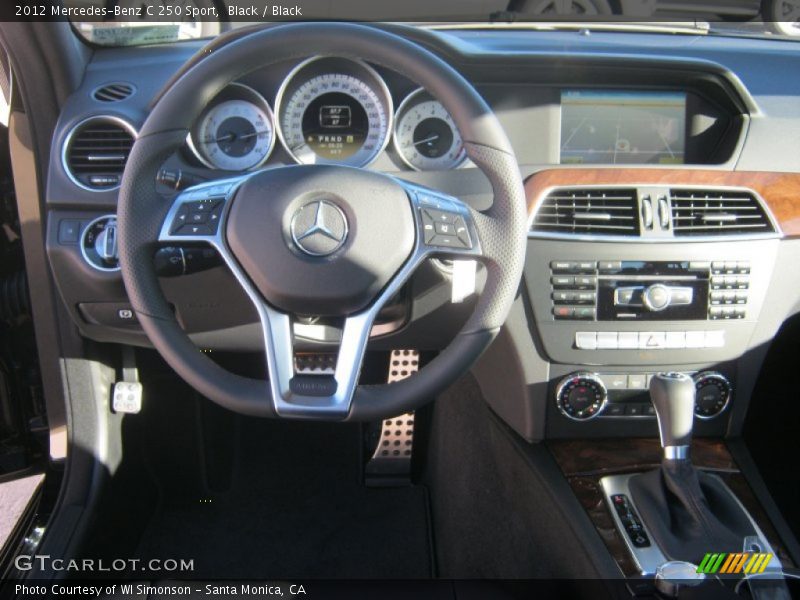 Black / Black 2012 Mercedes-Benz C 250 Sport