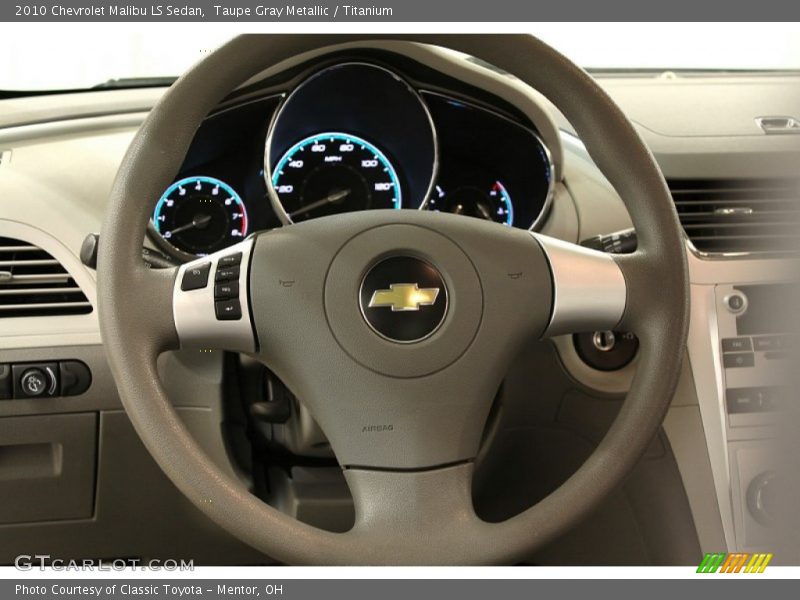 Taupe Gray Metallic / Titanium 2010 Chevrolet Malibu LS Sedan