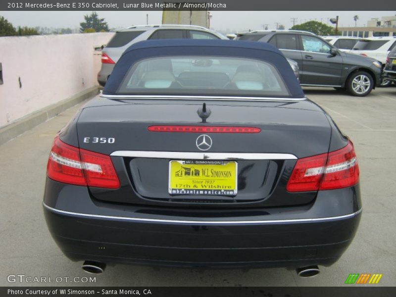 Lunar Blue Metallic / Almond/Mocha 2012 Mercedes-Benz E 350 Cabriolet