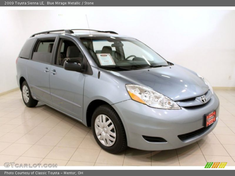 Blue Mirage Metallic / Stone 2009 Toyota Sienna LE