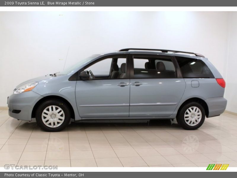Blue Mirage Metallic / Stone 2009 Toyota Sienna LE