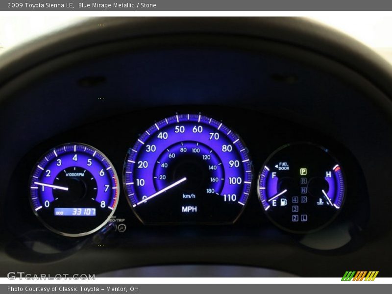 Blue Mirage Metallic / Stone 2009 Toyota Sienna LE