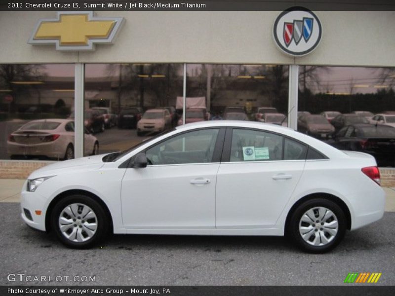 Summit White / Jet Black/Medium Titanium 2012 Chevrolet Cruze LS