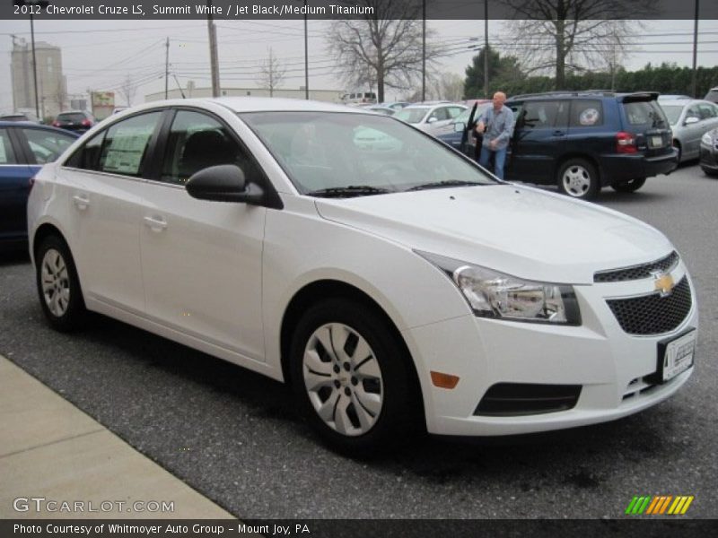 Summit White / Jet Black/Medium Titanium 2012 Chevrolet Cruze LS