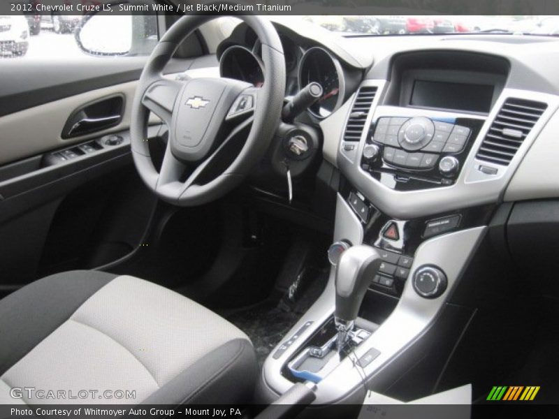 Summit White / Jet Black/Medium Titanium 2012 Chevrolet Cruze LS