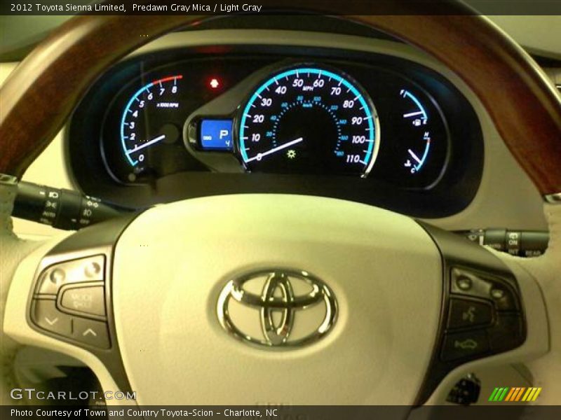 Predawn Gray Mica / Light Gray 2012 Toyota Sienna Limited