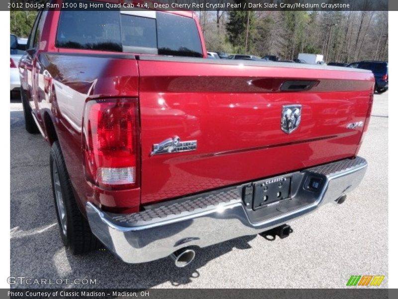 Deep Cherry Red Crystal Pearl / Dark Slate Gray/Medium Graystone 2012 Dodge Ram 1500 Big Horn Quad Cab 4x4