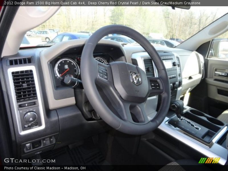 Deep Cherry Red Crystal Pearl / Dark Slate Gray/Medium Graystone 2012 Dodge Ram 1500 Big Horn Quad Cab 4x4