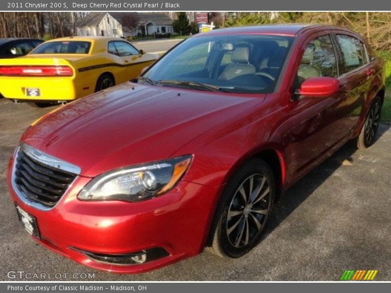 Deep Cherry Red Crystal Pearl / Black 2011 Chrysler 200 S