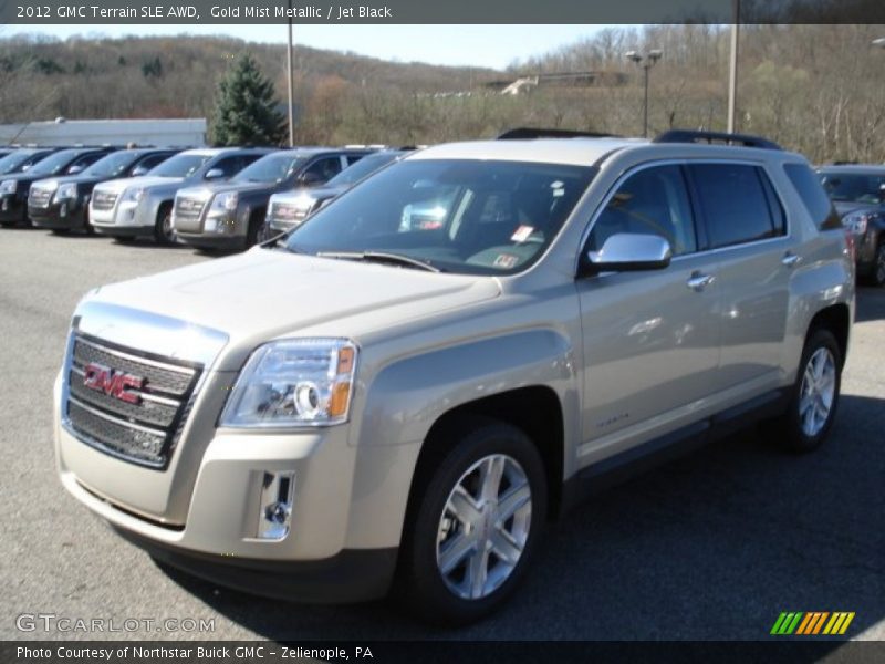 Gold Mist Metallic / Jet Black 2012 GMC Terrain SLE AWD