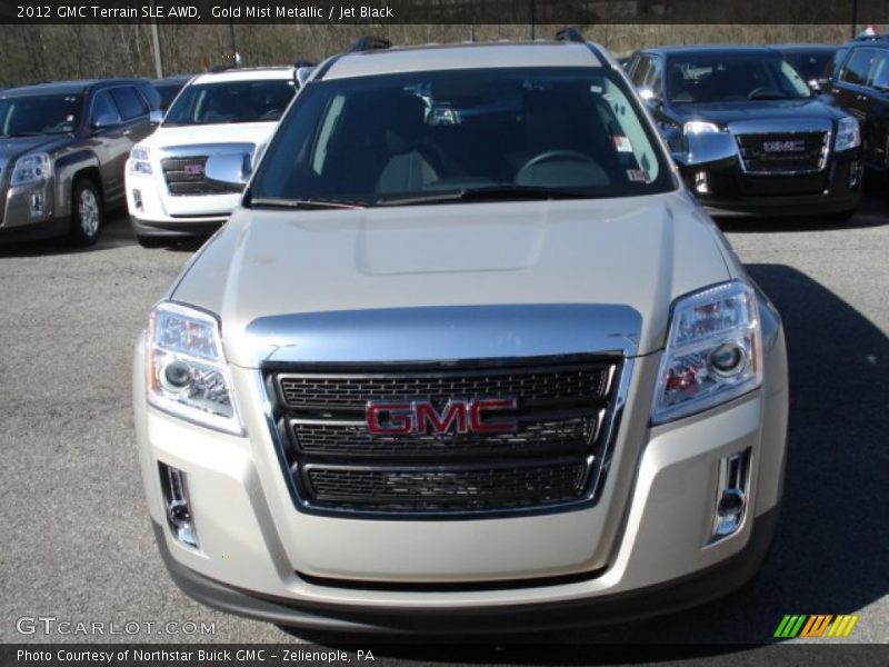 Gold Mist Metallic / Jet Black 2012 GMC Terrain SLE AWD