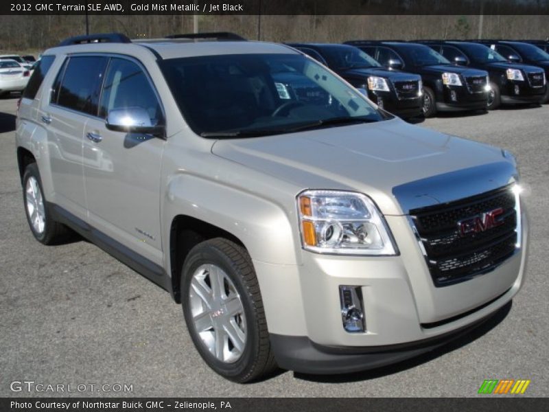 Gold Mist Metallic / Jet Black 2012 GMC Terrain SLE AWD
