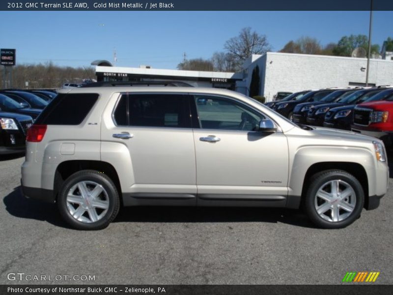 Gold Mist Metallic / Jet Black 2012 GMC Terrain SLE AWD